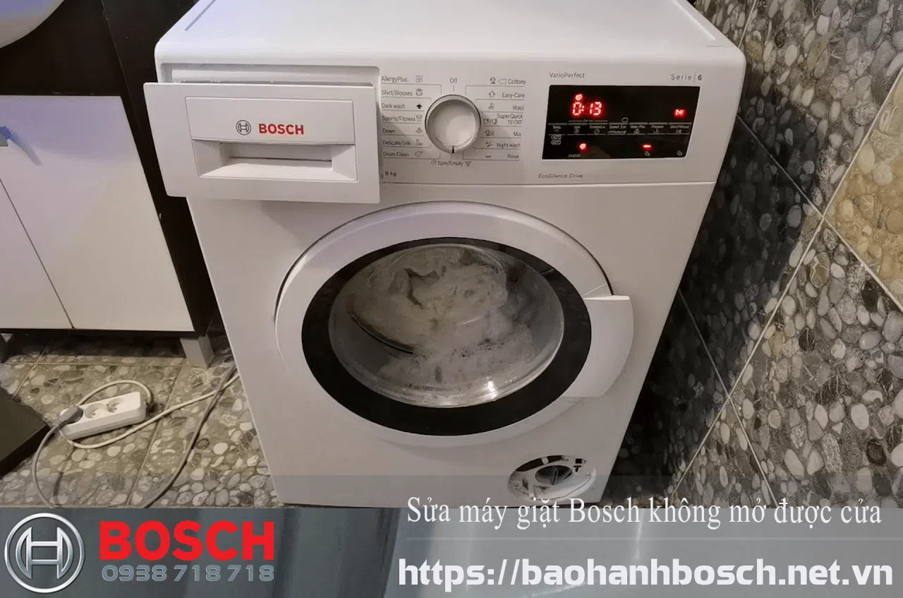 Máy giặt Bosch không mở được cửa, sửa chữa bảo hành thiết bị điện tử gia dụng uy tín tại Việt Nam.