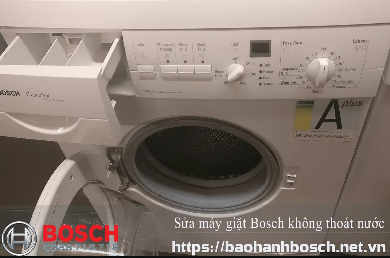 Bảo hành Bosch, dịch vụ sửa máy giặt Bosch không thoát nước, chuyên nghiệp và uy tín tại Việt Nam.