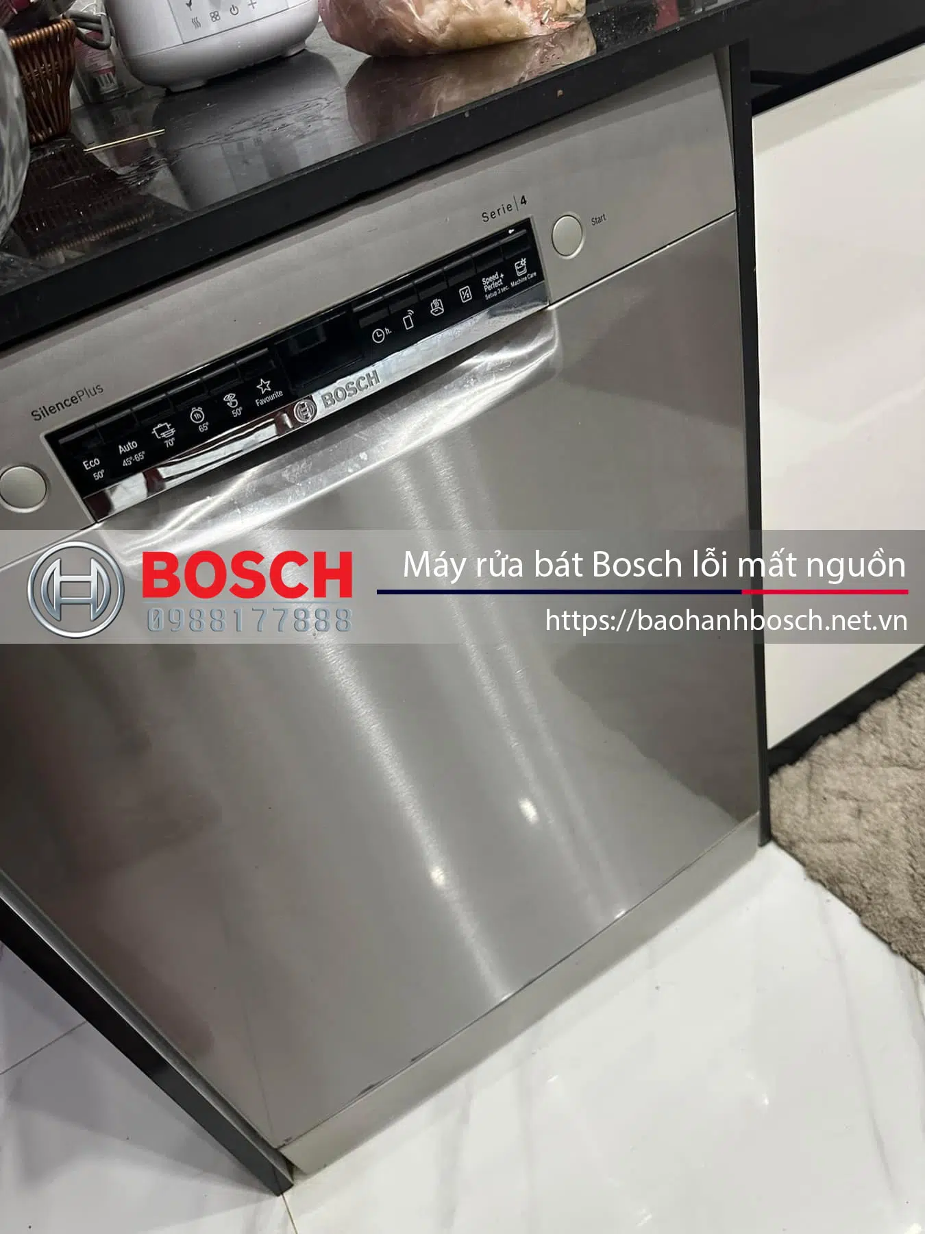 Máy rửa bát Bosch không lên nguồn