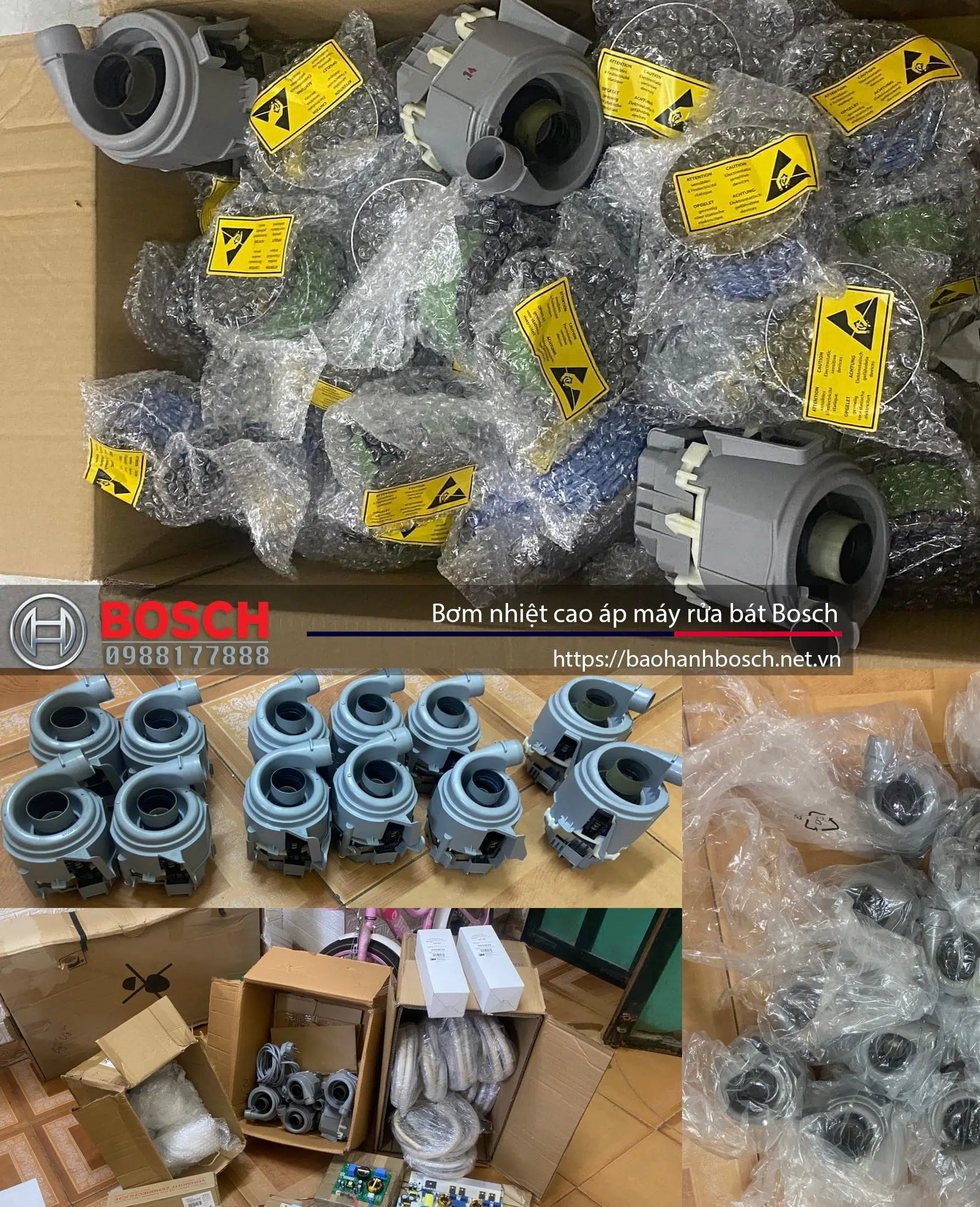 Bơm nhiệt cao áp máy rửa bát Bosch, linh kiện thay thế chính hãng được bảo hành chính hãng tại bảo hành Bosch.