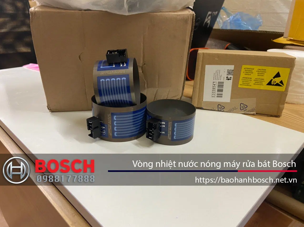 Lưu trữ nhiệt nước nóng máy rửa bát Bosch, vòng nhiệt nước nóng, phụ kiện máy rửa bát chính hãng Bosch.