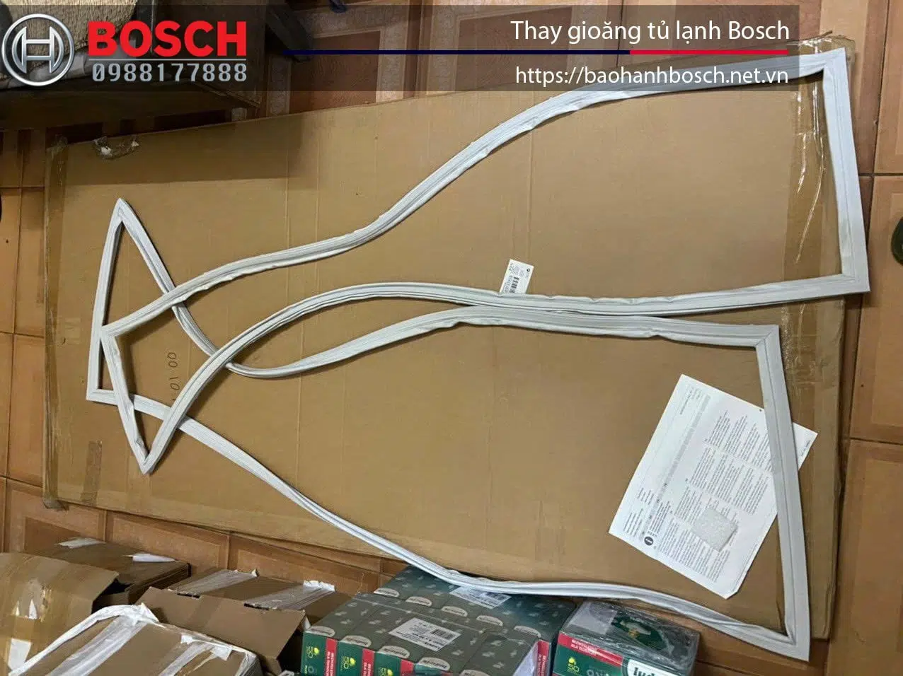 Thay gioăng tủ lạnh Bosch chính hãng, phụ kiện bảo hành Bosch, linh kiện tủ lạnh Bosch tại nhà, dịch vụ thay gioăng tủ lạnh Bosch uy tín, đảm bảo chất lượng.
