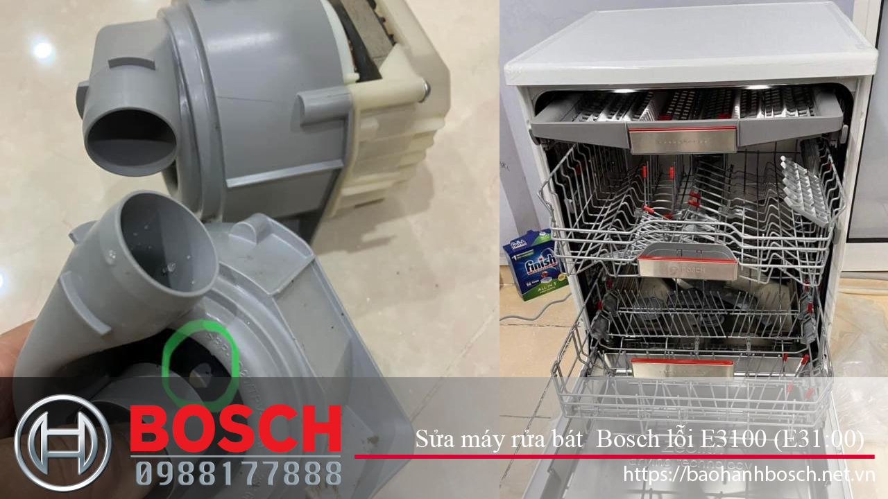 Bảo hành Bosch nhận sửa mã lỗi E3100 máy rửa bát Bosch 