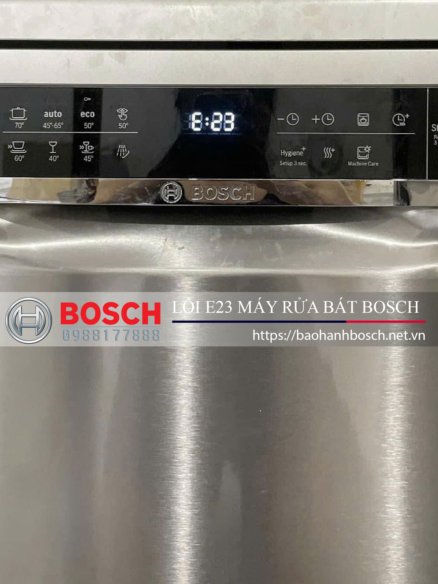 Lỗi E23 máy rửa bát Bosch