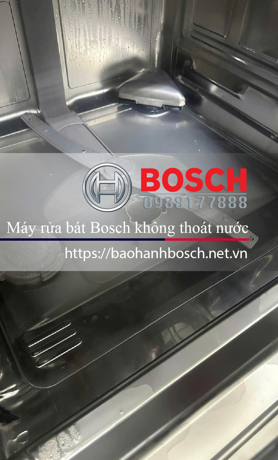 Máy rửa bát Bosch không thoát nước