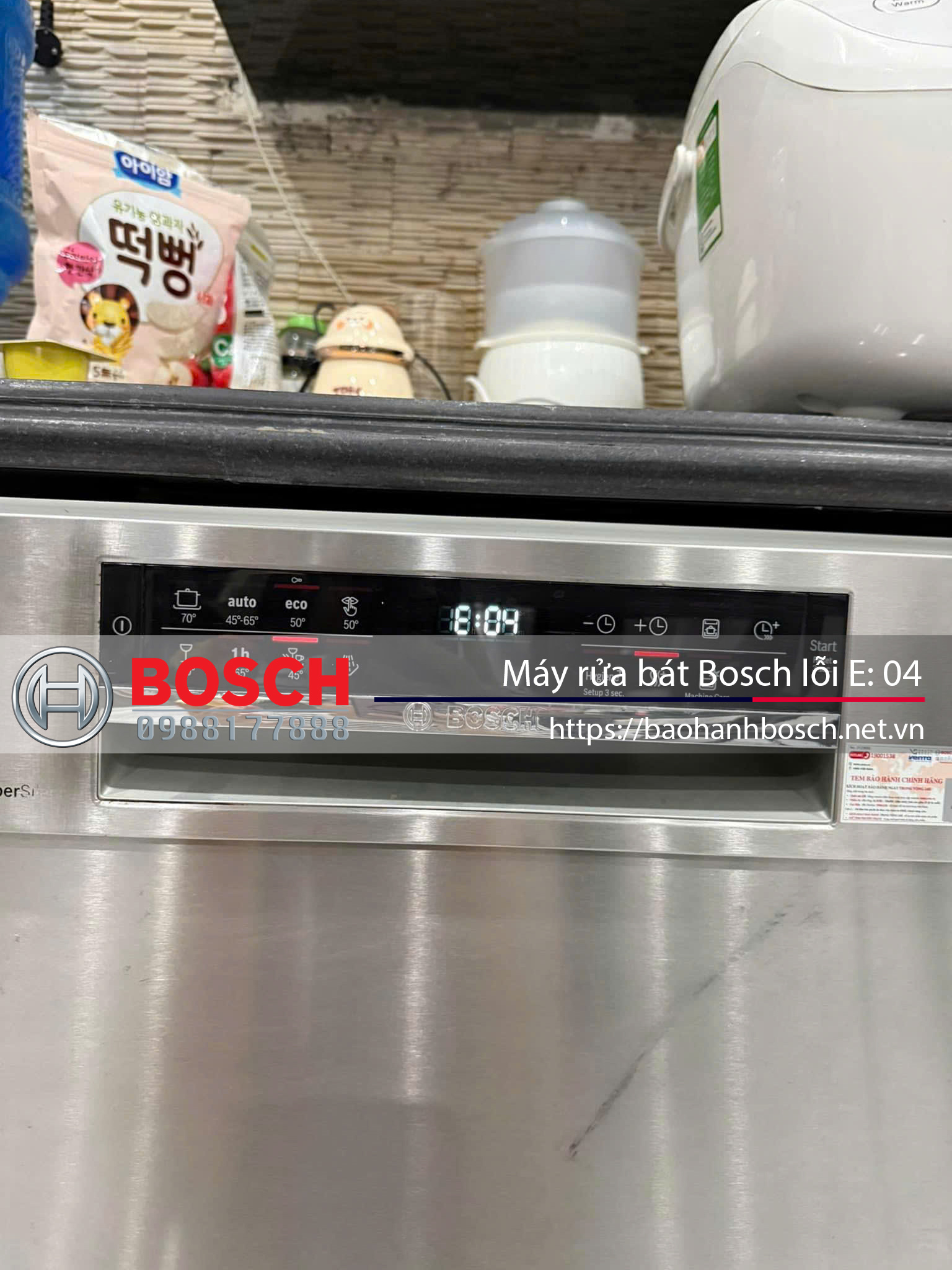 Máy rửa bát Bosch lỗi E04