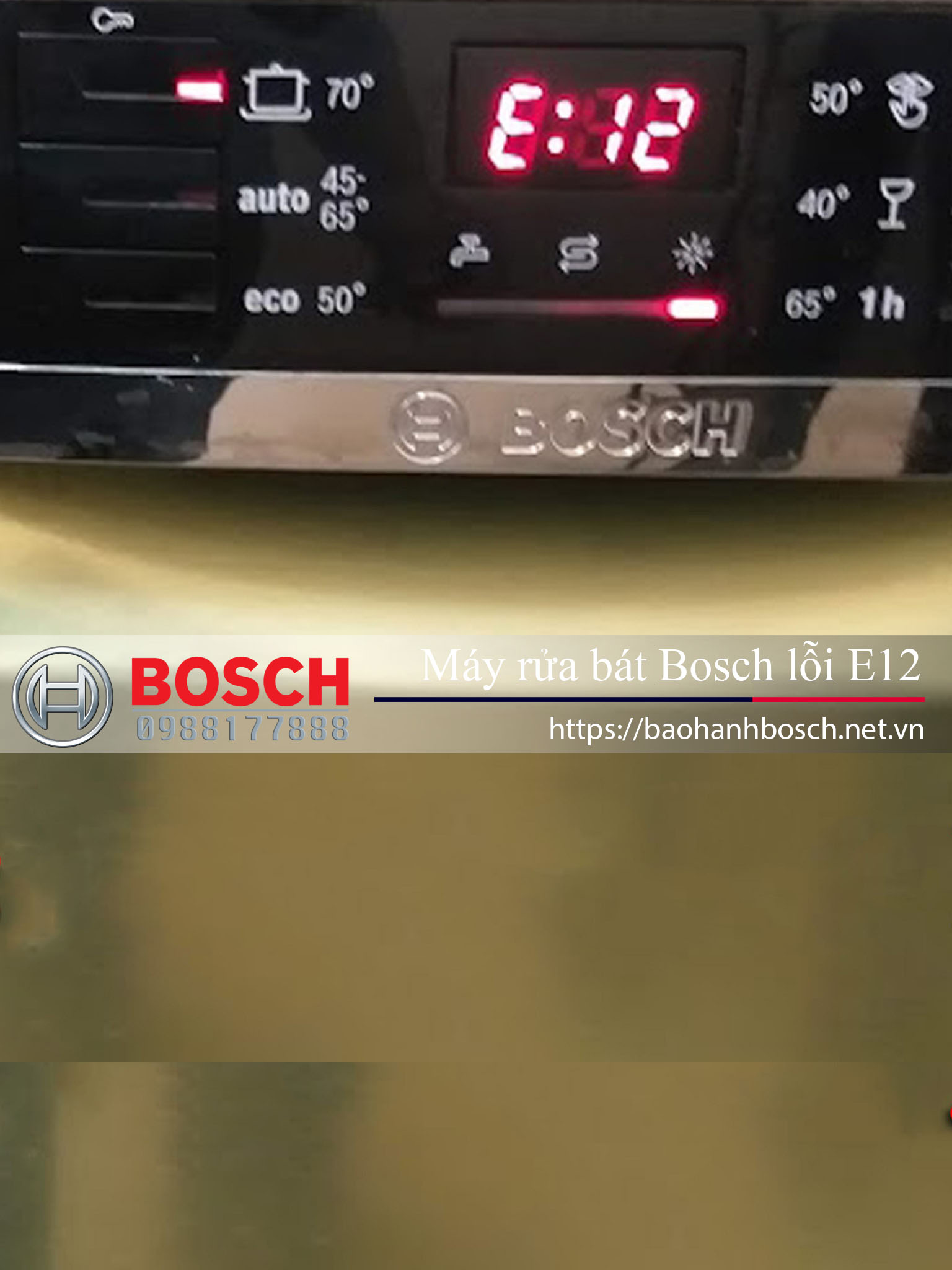 Máy rửa bát Bosch lỗi E12
