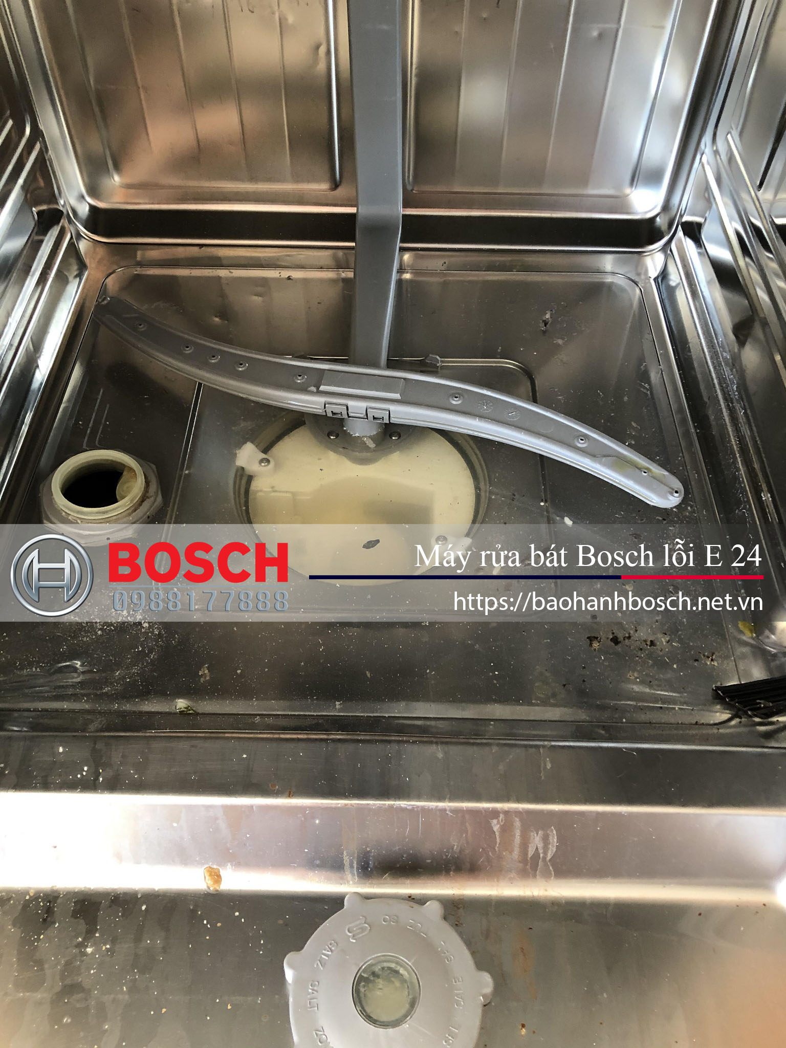 Làm thế nào để sửa máy rửa bát Bosch lỗi E24