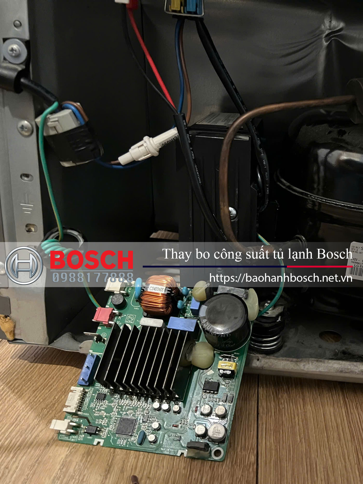 Thay bo công suất tủ lạnh Bosch chính hãng tại Bảo hành Bosch